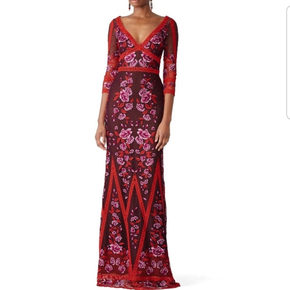 Marchesa Dresses & Skirts - Marchesa Notte Crimson Red Gown